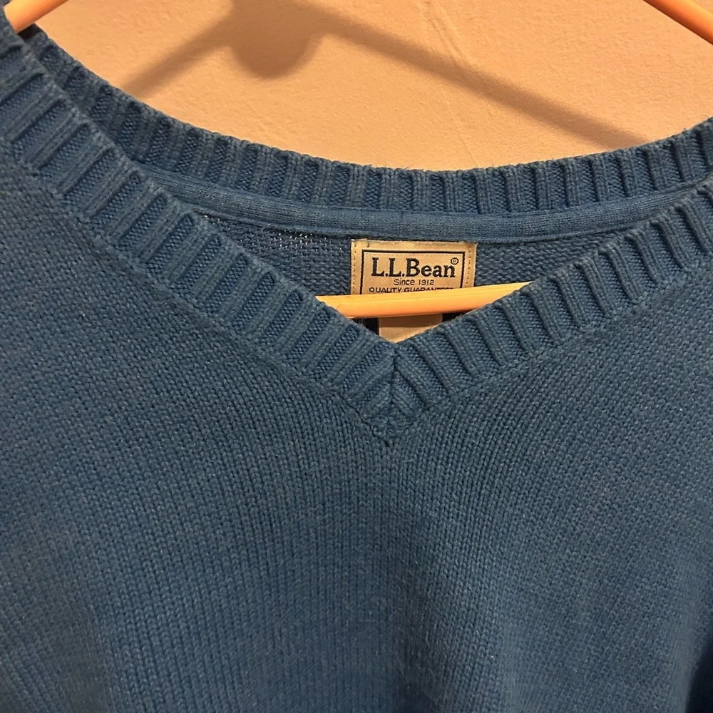 L.L. Bean Vintage 100% Cotton Sweater - Picture 3 of 3